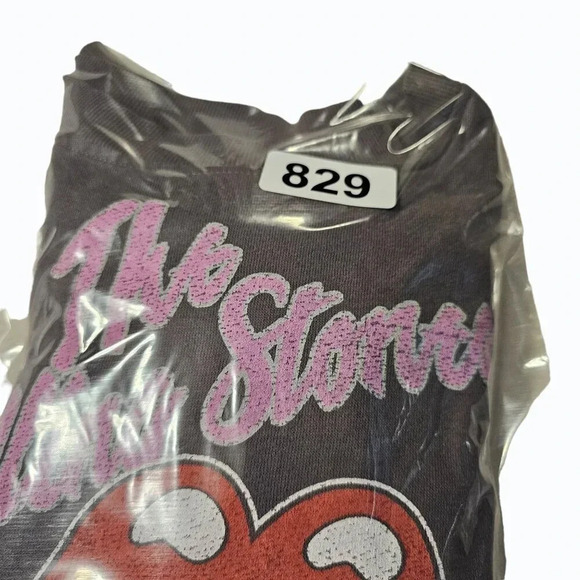 The Rolling Stones Lips Grey Crewneck Long Sleeve Sweatshirt Size Medium - Picture 10 of 10